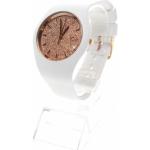 Náramkové hodinky Ice Watch v bílé barvě ve slevě s quartzovým pohonem ocelové s analogovým displejem s voděodolností 10 Bar 