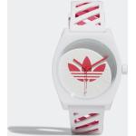 Pánské Náramkové hodinky adidas v bílé barvě se silikonovým řemínkem s voděodolností 5 Bar 