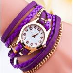 Dámské Náramkové hodinky OEM Nepromokavé ve fialové barvě v moderním stylu kovové 