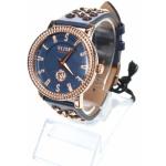 Náramkové hodinky Versace v modré barvě s quartzovým pohonem ocelové s analogovým displejem s voděodolností 5 Bar 