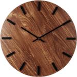 Nástěnné hodiny v hnědé barvě ze dřeva 