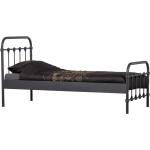 Jednolůžkové postele Hoorns v černé barvě v elegantním stylu z kovu 
