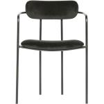 Jídelní židle Hoorns v černé barvě ze sametu 
