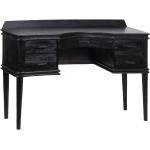 Psací stoly Hoorns v černé barvě ve vintage stylu s úložným prostorem 