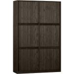 Šatní skříně Hoorns v tmavě hnědé barvě v orientálním stylu z borovice 