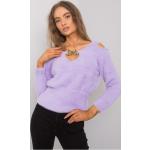 Dámské Pletené svetry v lila barvě z polyesteru ve velikosti Onesize 