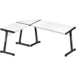 Rohové stoly v šedé barvě z MDF 