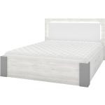Dvoulůžkové postele v bílé barvě v elegantním stylu z laminátu 