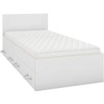 Jednolůžkové postele v bílé barvě v námořnickém stylu z laminátu 
