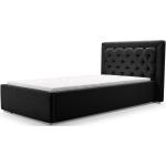 Jednolůžkové postele v černé barvě v elegantním stylu 
