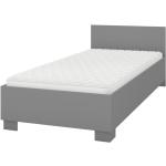 Jednolůžkové postele v šedé barvě v elegantním stylu z laminátu 