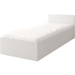 Jednolůžkové postele v bílé barvě v elegantním stylu z laminátu s úložným prostorem 