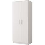 Šatní skříně v bílé barvě v minimalistickém stylu 
