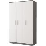 Šatní skříně v šedé barvě v minimalistickém stylu 