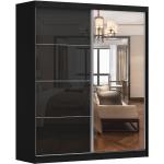 Šatní skříně v černé barvě v elegantním stylu z laminátu 
