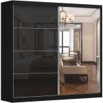 Šatní skříně v černé barvě v elegantním stylu z laminátu 