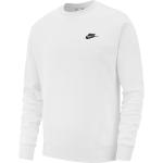 Pánská  Jarní a podzimní móda Nike v bílé barvě ve velikosti M s kulatým výstřihem ve slevě 