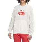 Pánská  Jarní a podzimní móda Nike Sportswear v šedé barvě z froté ve velikosti M s kulatým výstřihem 