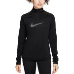 Dámská  Jarní a podzimní móda Nike Swoosh v černé barvě ve velikosti M ve slevě 
