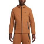 Pánské Rozepínací mikiny s kapucí Nike v oranžové barvě z fleecu ve velikosti M 