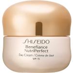 Dámské Denní krémy Shiseido Benefiance Nutriperfect o objemu 50 ml na vrásky s přísadou glycerin pro zralou pleť SPF 15 