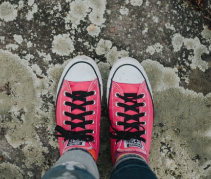 dámské converse boty růžové