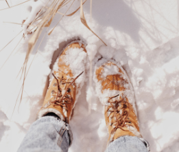Dámské béžové zimní boty do sněhu