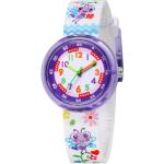 Dětské Náramkové hodinky OEM Nepromokavé v bílé barvě plastové s analogovým displejem 
