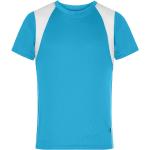 Dětská sportovní trička James & Nicholson v tyrkysové barvě v moderním stylu z polyesteru 