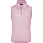 James & Nicholson Dámská fleecová vesta JN048 - Světle růžová | S