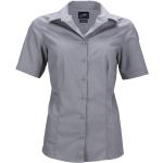 Dámské Košile s krátkým rukávem James & Nicholson z popelínu ve velikosti 3 XL s krátkým rukávem plus size 