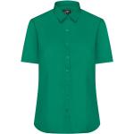 Dámské Košile s krátkým rukávem James & Nicholson v zelené barvě ve velikosti 3 XL s krátkým rukávem plus size 