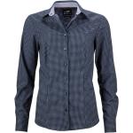James & Nicholson Dámská luxusní košile Dots JN673 - Tmavě modrá / bílá | L