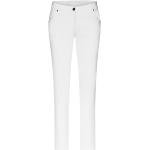 Dámské Strečové kalhoty James & Nicholson v bílé barvě ve velikosti XXL 