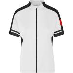 Dámské Cyklistické dresy James & Nicholson v bílé barvě z polyesteru ve velikosti XXL plus size 