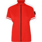 Dámské Cyklistické dresy James & Nicholson v červené barvě z polyesteru ve velikosti XXL plus size 