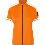 Dámské Cyklistické dresy James & Nicholson v oranžové barvě z polyesteru ve velikosti XXL plus size 