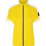 Dámské Cyklistické dresy James & Nicholson v žluté barvě z polyesteru ve velikosti M 