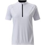 Dámské Cyklistické dresy James & Nicholson v bílé barvě z polyesteru ve velikosti XXL plus size 
