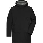 Pánské Zimní parky James & Nicholson Prodyšné v černé barvě v elegantním stylu z polyesteru ve velikosti 3 XL dlouhé plus size 