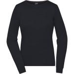 Dámské Pletené svetry James & Nicholson v černé barvě z bavlny ve velikosti L s kulatým výstřihem 