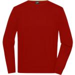 Pánské Pletené svetry James & Nicholson v červené barvě z bavlny ve velikosti L s kulatým výstřihem 