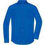 Pánské Košile s dlouhým rukávem James & Nicholson v královsky modré barvě ve velikosti 4 XL plus size 