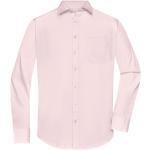 Pánské Košile s dlouhým rukávem James & Nicholson v růžové barvě ve velikosti L 