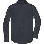 Pánské Košile s dlouhým rukávem James & Nicholson v tmavě šedivé barvě ve velikosti S 