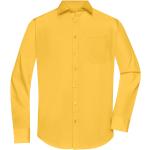 Pánské Košile s dlouhým rukávem James & Nicholson v žluté barvě ve velikosti S 