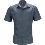 Pánské Košile s dlouhým rukávem James & Nicholson v tmavě šedivé barvě z popelínu ve velikosti M 