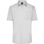 Pánské Košile s krátkým rukávem James & Nicholson ve světle šedivé barvě ve velikosti L s krátkým rukávem 