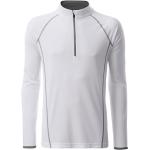 Pánská  Fitness trička James & Nicholson v bílé barvě z polyesteru ve velikosti L 