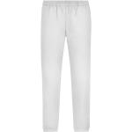 Pánské Elegantní kalhoty James & Nicholson v bílé barvě z bavlny ve velikosti L plus size 
